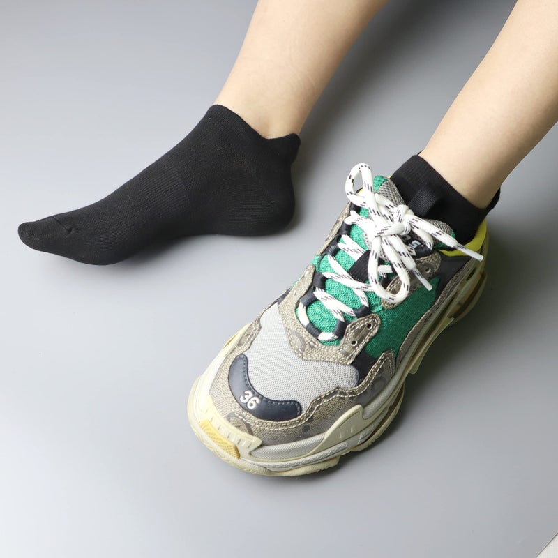 SERISIMPLE Women Ultra Thin Socks Viscose Bamboo Low Cut No Show Ventilating Low Ankle Anti Odor Arch Support Mesh Socks 5 Pairs (m, Black) - Image 5